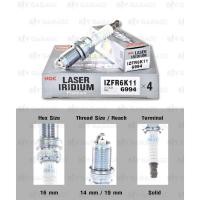 ราคา NGK หัวเทียน LASER IRIDIUM IZFR6K-11 ใช้สำหรับรถยนต์ Honda Civic FD1 FD3 FD7 1.8L/ 2.0L (540462398)