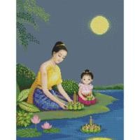 ราคา PINN SHOP ชุดปักครอสติช : วันเพ็ญเดือนสิบสอง [TD-11] (52057676508)