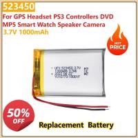 ราคา สําหรับชุดหูฟัง GPS PS3 คอนโทรลเลอร์ DVD MP5 สมาร์ทนาฬิกาลําโพงกล้องแบตเตอรี่ลิเธียม Polymer PH2.0 1000mAh 3.7V 523450 (47760124051)