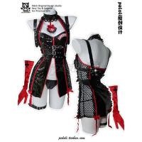 ราคา QY Dark Nurse Cosplay Costume Nurse Cosplay Costume Women Nurse Uniform Dress Halloween Costumes for Women Anime Cosplay (29883017005)