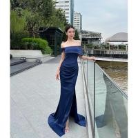 ราคา ราตรียาว สีกรม มือ 1 ถ่ายจากงานจิง ของแบรนด์ ไซต์ S ขาย 600 บาท (24122452665)