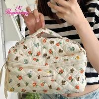 ราคา ✿ เริ่มต้น ✿ กระเป๋าเครื่องสําอาง ผ้าฝ้าย ลายดอกไม้ เหมาะกับการเดินทาง ✿ (21273259316)