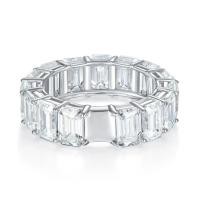 ราคา JIUya ขายส่งเครื่องประดับ Fine 4*6 มม.มรกตตัดสี่เหลี่ยมผืนผ้า Moissanite Eternity Band แหวน S925 เงินสเตอร์ลิง 18 K Gold Plated แหวนผู้หญิง (49361378753)