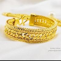 ราคา สร้อยข้อมือทองไมครอน งานทองแท้5ไมครอน (1301427958)