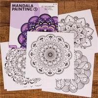 ราคา Mandala ภาพวาดระบายสีการ์ดสมุดระบายสีผู้ใหญ่ผู้ใหญ่ Decompression Decompression ภาพวาดระบายสี Psychotherapy หนังสือภาพ (49959456148)