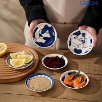 ราคา จานปรุงรส CABEZA ลายแมวนําโชค Underglaze จานซอสขนมหวานเซรามิก, จานเล็กสไตล์ญี่ปุ่น 10 ซม. จานซูชิซอสถั่วเหลือง (53160335305)