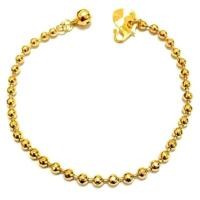 ราคา สร้อยข้อมือลูกปัดชุบทอง 24K เกาหลีทอง (55257778483)
