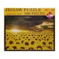 ราคา Jigsaw Puzzle ตัวต่อจิ๊กซอว์ 500 ชิ้น CCT.367 Landscapes วิวธรรมชาติ Sunflower Garden รูปทุ่งดอกทานตะวัน MagicLand6 (4844369180)