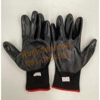 ราคา ถุงมือผ้าเคลือบยางกันลื่น สีส้ม-ดำ-น้ำเงิน (22588798547)