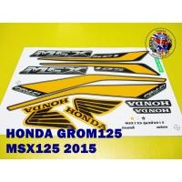 ราคา สติ๊กเกอร์ HONDA GROM 125 MSX 125 GROM MSX 2015 STICKER “YELLOW-BLACK” (22256075812)