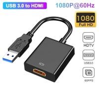 ราคา อะแดปเตอร์ USB เป็น HDMI USB 3.0 เป็น HDMI HD 1080P อะแดปเตอร์สายเคเบิลกราฟิกวิดีโอ HDTV ทีวีวิดีโอเสียง (29430151936)