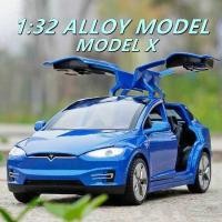ราคา C 1:32 Tesla Model X Model S Alloy Car Model Diecasts Metal Toy Vehicles Car Model Simulation Sound (46252624522)