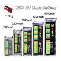 ราคา Δ 7.4V 11.1V 14.8V 1500Mah 2200Mah 2800Mah 3000Mah 35C Lipo แบตเตอรี่ T เสียบสำ (27016008695)