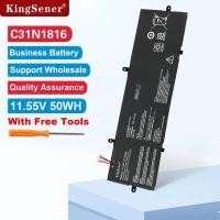 ราคา KingSener C31N1816 แบตเตอรี่แล็ปท็อปสําหรับ ASUS ZenBook Flip 13 UX362 UX362F UX362FA Q326FA Q326FA-BI7T13 UX362FA-2B 0B200-03160000 (57262138850)