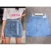 ราคา Bigsize กระโปรงยีนส์พร้อมเข็มขัด สาวอวบอ้วน (2732173973)