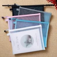 ราคา ถุงซิปล็อก ถุงซิปใส ไนลอนแฟ้มกระเป๋าซิป a4 โปร่งใสผ้ากอซเก็บกระเป๋า Double-Layer Tote กระเป๋านักเรียน A5A6 ขนาดใหญ่-ความจุแจ้ง (48511428460)