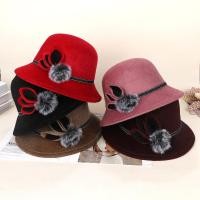 ราคา Fedoras หมวกแจ๊สโดมหมวกผู้หญิง Bow Bowler ฤดูใบไม้ร่วงฤดูหนาว Elegant Vintage ขนสัตว์สุภาพสตรี (52703863199)