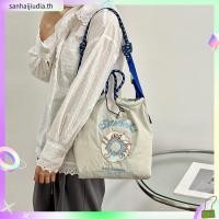 ราคา Lucky กระเป๋าผ้าแคนวาส ปักลาย จุของได้เยอะ แบบพกพา สไตล์ใหม่ (53712397827)