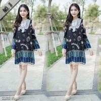 ราคา Oversize เสื้อตัวใหญ่ใส่หลวมๆ งานผ้าสปันเนื้อดี นิ่มสไตล์โบฮีเมียน ลายสวยๆ รอบอก 36-34 ยาว 35 นิ้ว (NO.3) (937450566)