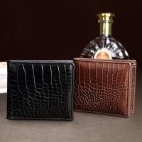 ราคา Crocodile leather fashion men's wallet business short multi-card Crocodile wallet men's purses European style hombres (3891506175)