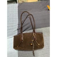 ราคา กระเป๋าสะพายแฟชั่น หนังกลับ(เทียม) สีน้ำตาล มือสองสภาพใหม่ (26733558751)