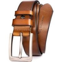 ราคา Gift Real Belt Leather Men in WOLFANT Full 1.5" Leather for Box,100% Grain Italian Solid (48011404933)