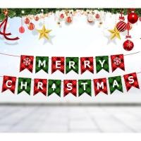 ราคา ธงคริสต์มาส ป้ายกระดาษประดับเทศกาลคริสต์มาส ธงตกแต่ง Merry Christmas คละลาย (22461426055)
