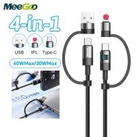 ราคา MeeGoo สายชาร์จเร็ว 4 in 1 30W 60W ชาร์จไว 4 โหมด Fast Charging สายชาร์จ type c สายชาร์จ micro (28086832812)