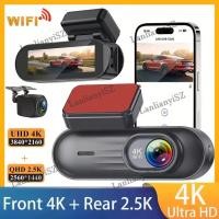 ราคา เครื่องบันทึกการขับขี่ WiFi ความละเอียดสูง 4K กล้องหน้า + กล้องหลัง 2.5K GPS 24H กล้องหลังเสริม (29292865807)