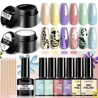 ราคา สีดําสีขาว จุด เจลรูปแบบเจลเล็บชุดเครื่องมือใหม่ฐานเจลหลุมเจลยาทาเล็บชุด (45359227533)