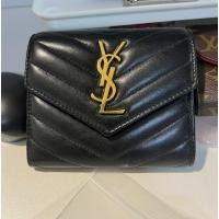 ราคา Used Like New Saint Laurent YSL trifold wallet หนังแกะ Lamb หนังสวยมากของแท้ (42068034425)
