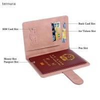 ราคา Ternura RFID Bule ปกหนังสือเดินทาง PU หนังผู้หญิงผู้ถือหนังสือเดินทางพร้อมผู้ถือบัตรเครดิตกระเป๋าสตางค์ Protector กรณีใหม่ (57461925037)