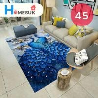 ราคา นุ่มสบาย พรมปูพื้น จัมโบ้ พรมปูพื้นห้อง พรม 3D ขนาด 160x230 CM (6 ฟุต) มีปุ่มกันลื่น ขนสังเคราะห์ พรม ขนนิ่ม นกยูง (28426821321)