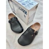 ราคา รองเท้า Birkenstock รุ่น Boston หนังแท้สีดำ ไซส์ Eur43 ของแท้ มือสอง*มีการคราบกาวจากการซ่อมพื้นด้านหน้าทั้ง 2 ข้าง (28905840938)