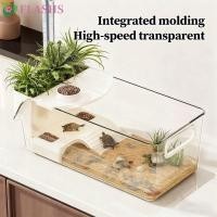 ราคา FLASHSYN เต่าถัง,พลาสติกใสสัตว์เลื้อยคลาน Terrarium, Habitat กล่องแห้งเปียกแยก Basking พื้นที่ปีนเขา Spot Crab ถังสําหรับ Betta กุ้ง (46861329610)