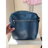 ราคา กระเป๋าสะพายข้าง Gucci Saffiano Blue มือสอง สภาพ 95% (55904954714)