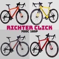 ราคา [ผ่อน0%] จักรยาน เสือหมอบ Richter Click เกียร์มือตบ 18sp เฟรมอลู (18944347060)