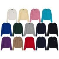 ราคา R-L Classic Embroidered Logo Crew Neck Pullover Cable Knit Casual Sweater for Men and Women (53061113307)