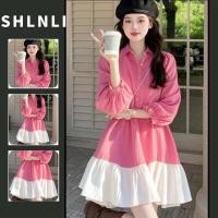 ราคา ชุดเดรสโปโลคอปกแขนยาวเอวหวานของผู้หญิง (27733761691)