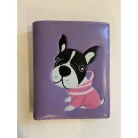 ราคา New bsc Purple Bulldog Leather Wallet หนังแท้ กระเป๋าตังหนังแท้ ใหม่ bsc สีม่วงลายบุลด็อก (4742825770)
