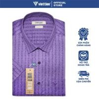 ราคา VIETTIEN - เสื้อเชิ้ตแขนสั้น VIETTIEN สีม่วง ลาย Regular Fit Hybrid (55609429721)