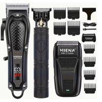 ราคา ชุดกรรไกรตัดผมมืออาชีพ 3 ชิ้นจาก HIENA: กรรไกรตัดผมแสดงผลดิจิทัล LED, ปัตตาเลี่ยนตัดผมไร้สายใบมีดรูปตัว T และเครื่องตัดแต่งหนวดเคราแบบไฟฟ้า – เหมาะสําหรับเป็นของขวัญหรือของขวัญวันพ่อ (47012062923)