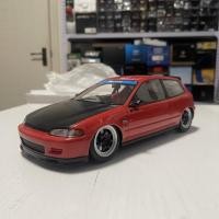 ราคา 1: 18 Honda Civic Honda Civic EG6 A โมเดลรถแข่ง สีแดง (47961608035)