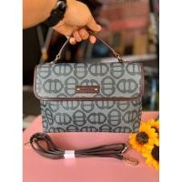 ราคา Brera แท้ มือสอง สภาพสวยมาก เหมือนใหม่ แถมสายยาวเผื่อคลอสบอดี้ แคสวาสผสมหนังแท้สีน้ำเงิน (25857233206)