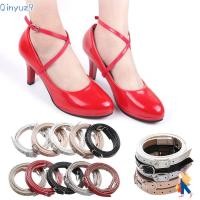 ราคา QINYUZ9 PU หนังเชือกผูกรองเท้าผู้หญิงรองเท้าส้นสูงรองเท้าผูกเชือกเชือกผูกรองเท้า (45412416786)