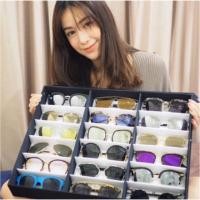 ราคา ส่งฟรี! ถาดแว่น 18 ช่อง กล่องเก็บแว่นตา กล่องใส่แว่นตา 18 ช่อง มีฝาปิด ตั้งโชว์ได้ (2011870146)