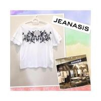 ราคา เสื้อยืดลายปัก แบรนด์ JEANASiS แต่งแขนสองชั้น สวยงามมากๆค่ะ อก41” ยาว22.5” (3103953832)