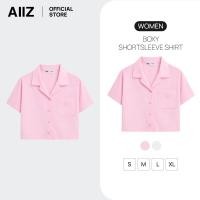 ราคา AIIZ (เอ ทู แซด) - AIIZ เสื้อเชิ้ตผู้หญิงแขนสั้นตัวสั้น AIIZ Women's Boxy Short Sleeve Shirt (53507349997)