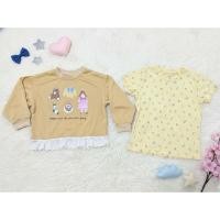 ราคา เสื้อเซตสีเหลือง แขนสั้น+แขนยาว รอบอก 28 นิ้ว (56503262079)