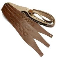ราคา C Leather Guitar Strap Brown Emed Electric Acoustic Guitar Bass Shoulder Belt Flame Musical Instrum (43081060009)